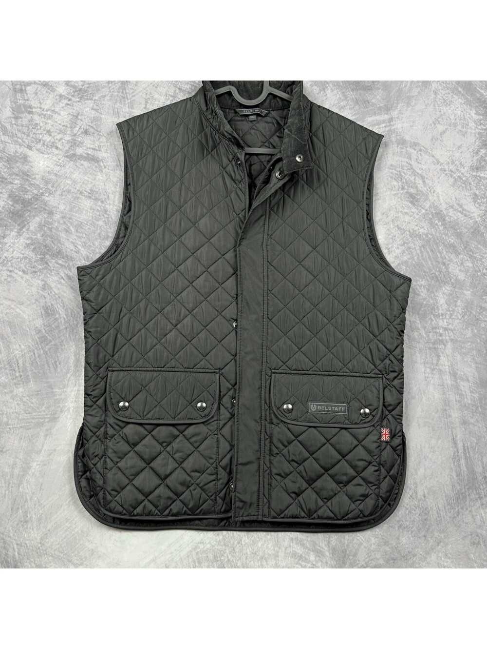 Belstaff Vest Men 50 Gilet England Black Quilted Puffer Lightweight Romania EUC!